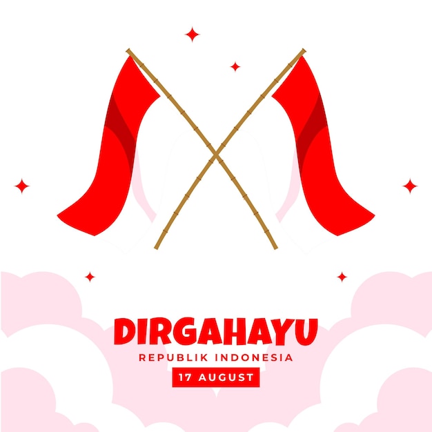 Colección de ilustraciones de diseño de Dirgahayu Indonesia