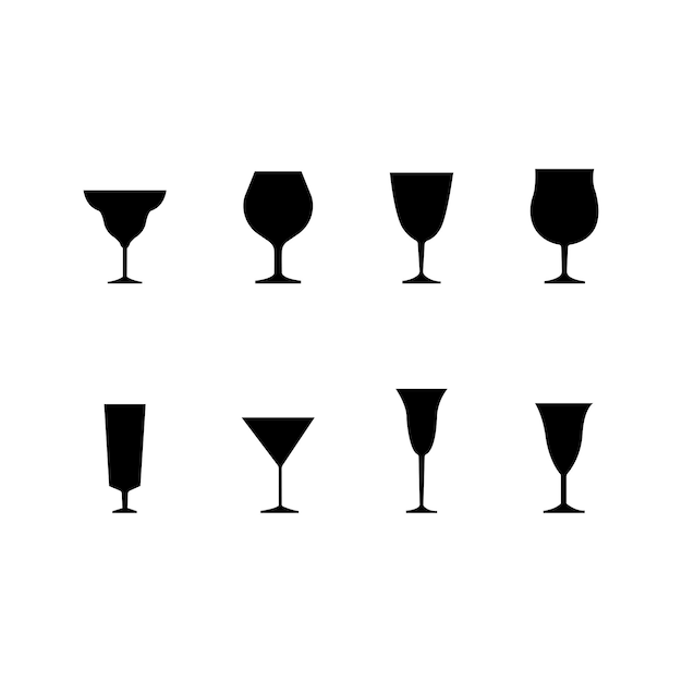 Colección de ilustraciones de vasos Alcohol