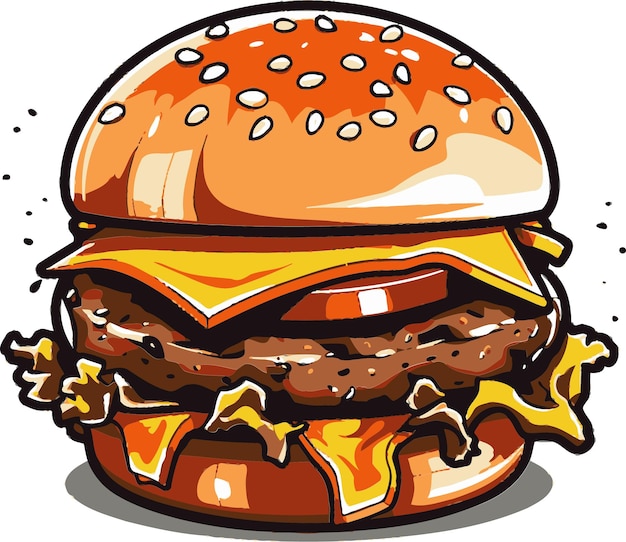 Vector colección de ilustraciones vectoriales de hamburguesas vector burgers diseños culinarios