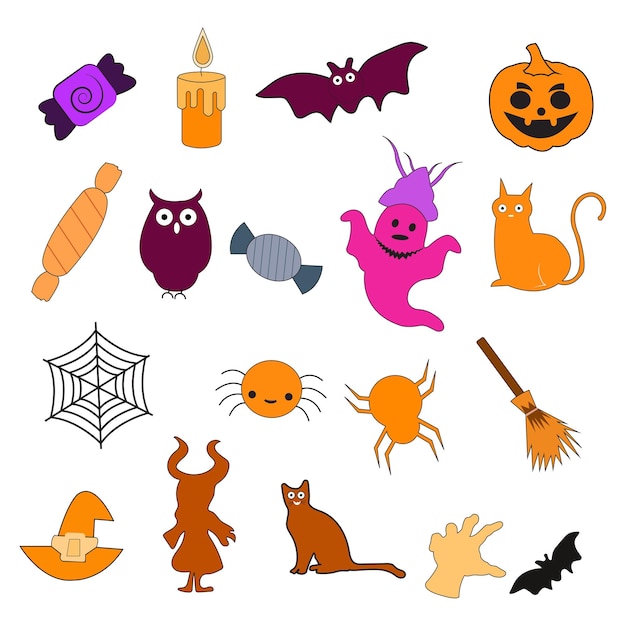 Colección de imagen de diseño de elementos de Halloween