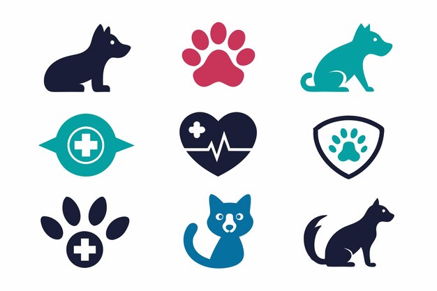 una colección de imágenes de animales y un escudo