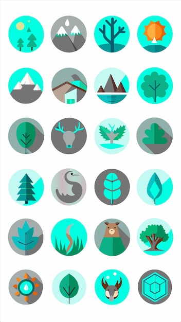 una colección de imágenes de árboles y plantas