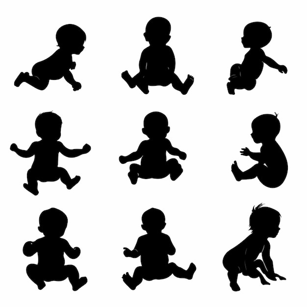 una colección de imágenes de un bebé y un bebé