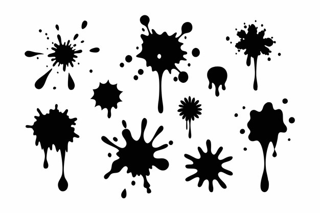 una colección de imágenes en blanco y negro de diferentes tintas de colores
