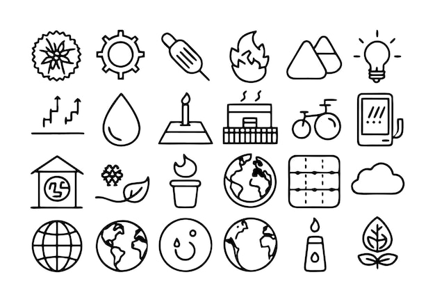 una colección de imágenes en blanco y negro que incluyen la palabra mundo y la palabra tierra