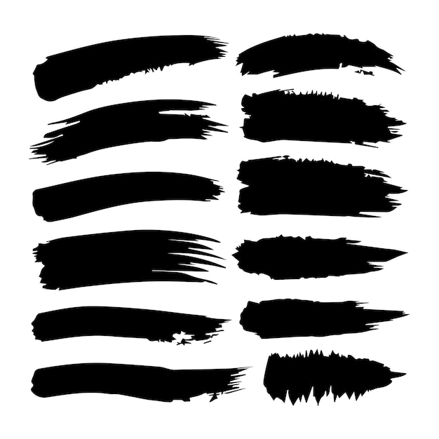 una colección de imágenes en blanco y negro de varias formas y líneas