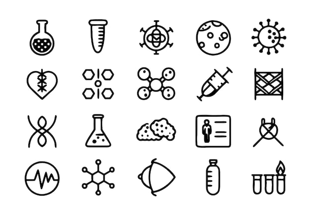 una colección de imágenes que incluyen un diseño relacionado con la ciencia