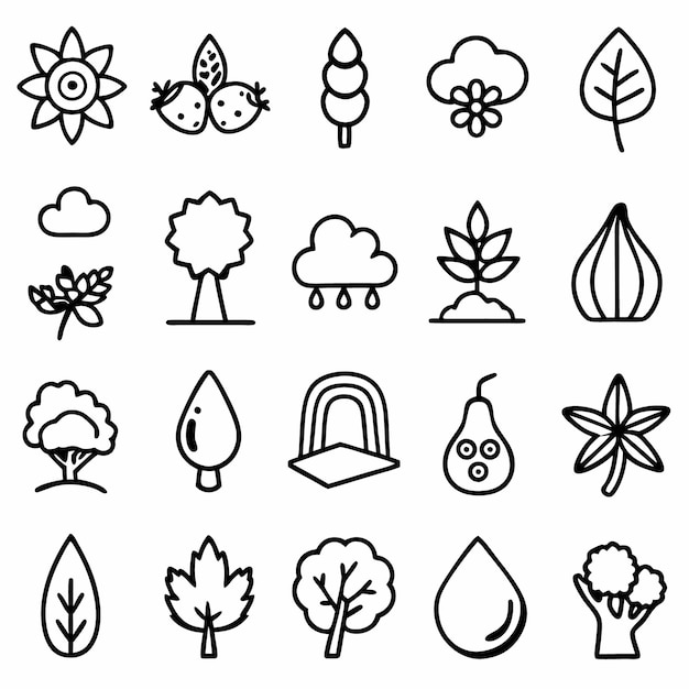 una colección de imágenes que incluyen hojas y flores de un árbol