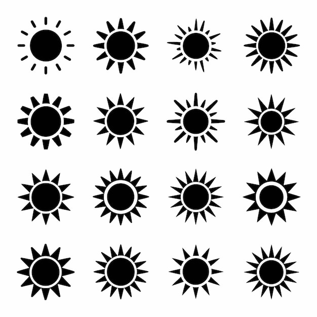 una colección de imágenes de sol y sol con las palabras sol y las palabras "sol"