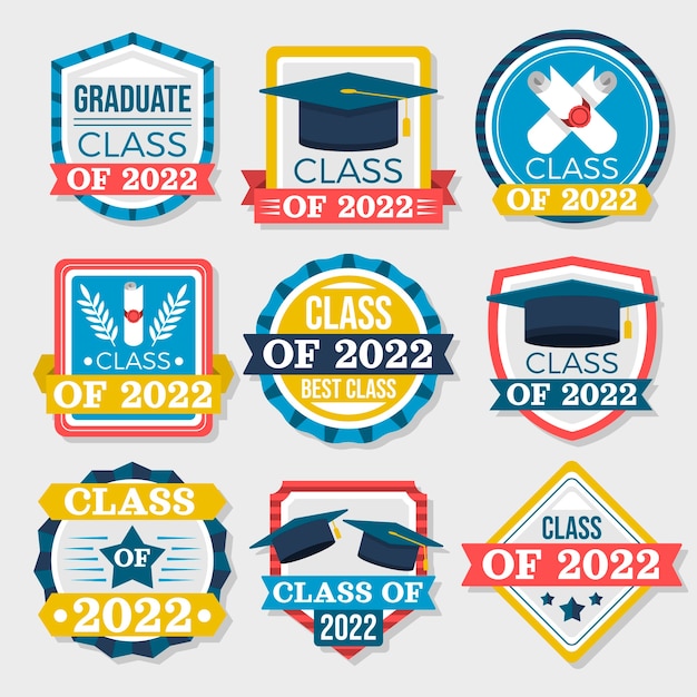 Colección de insignias de clase plana de 2022