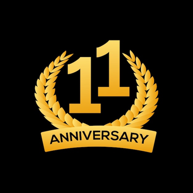 Colección de insignias de corona de laurel de oro para el aniversario