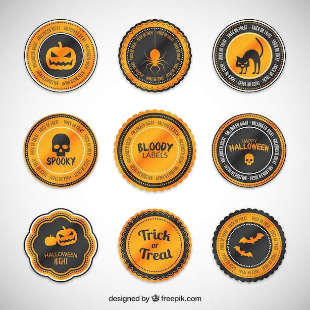 Colección de insignias de halloween