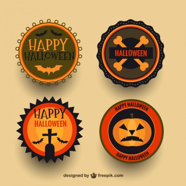 Vector colección de insignias de halloween