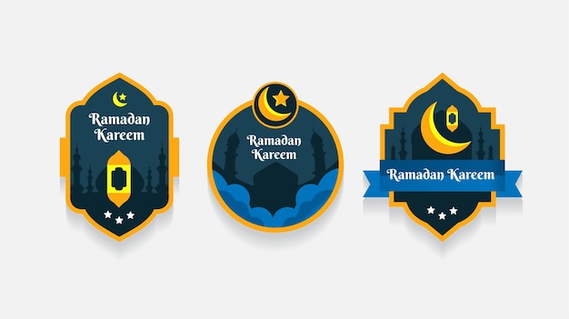 Colección de insignias de ramadan kareem