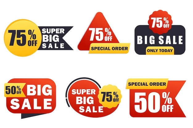 Colección de insignias de venta degradado