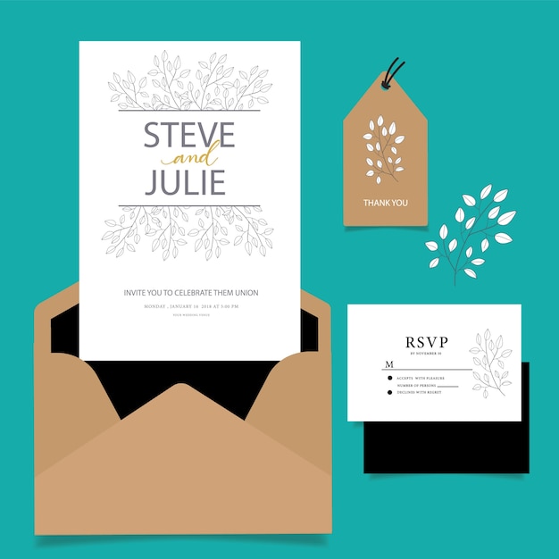 Colección de invitación de boda