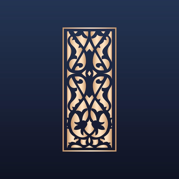 Colección de invitaciones con corte láser - Colección de patrones de adornos islámicos dorados archivos cnc dxf
