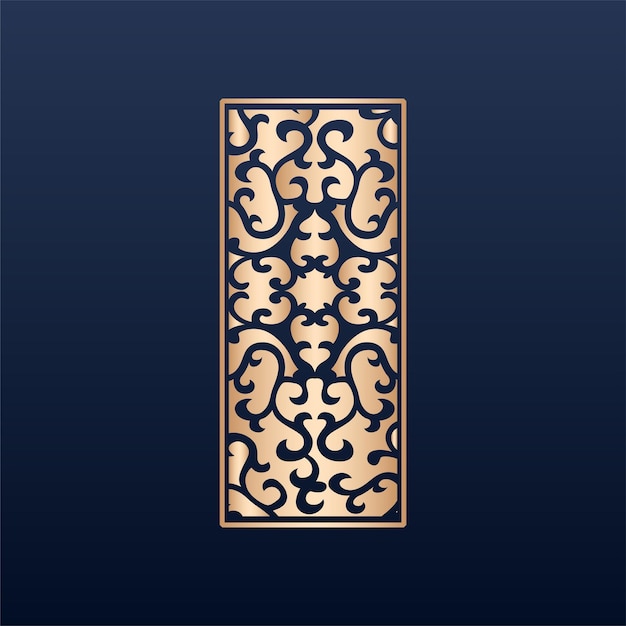 Colección de invitaciones con corte láser - Colección de patrones de adornos islámicos dorados archivos cnc dxf