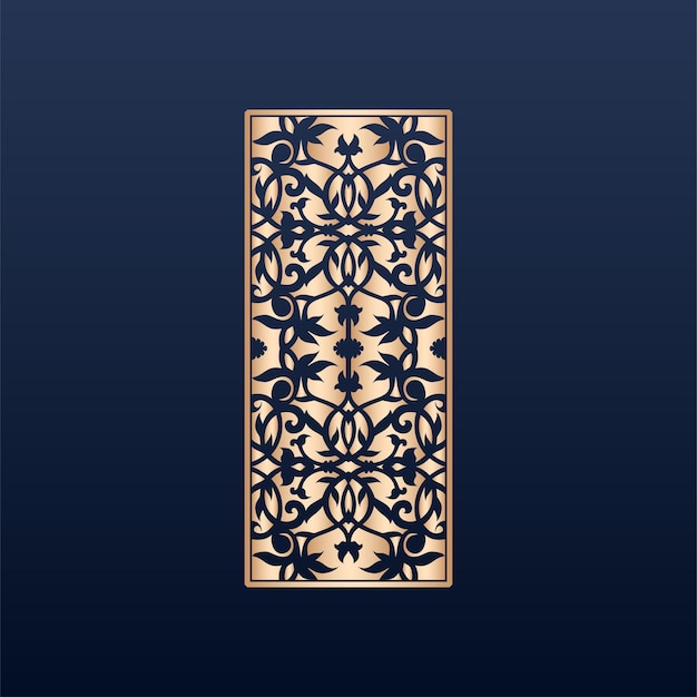 Colección de invitaciones con corte láser - Colección de patrones de adornos islámicos dorados archivos cnc dxf