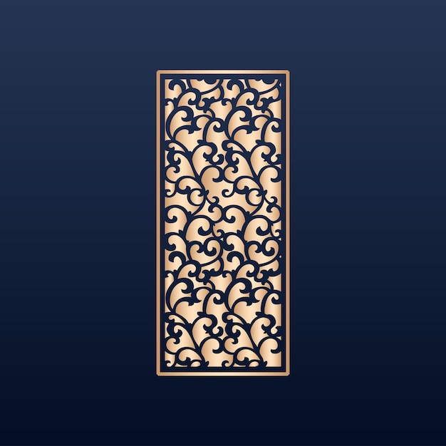 Colección de invitaciones con corte láser - Colección de patrones de adornos islámicos dorados archivos cnc dxf