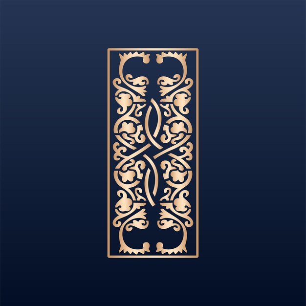 Colección de invitaciones con corte láser - Colección de patrones de adornos islámicos dorados archivos cnc dxf