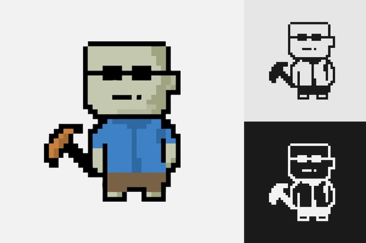 Vector colección de juegos de caracteres de arte de píxeles ilustración vectorial