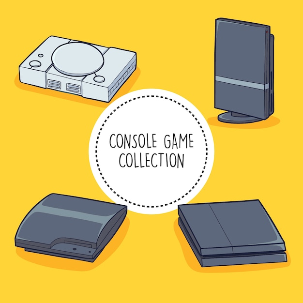 Vector colección de juegos de consola