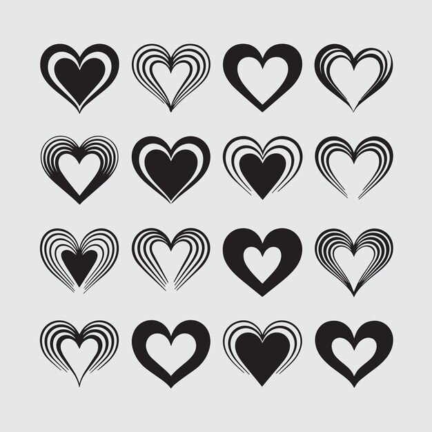 Colección de juegos de íconos de amor