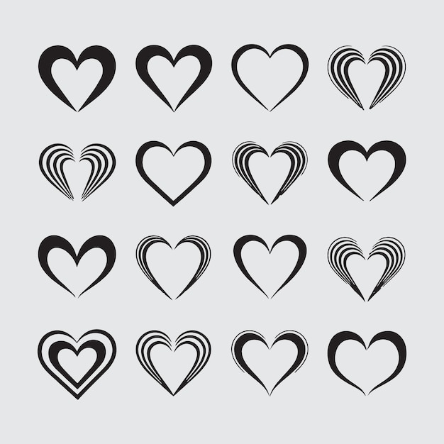 Colección de juegos de íconos de amor