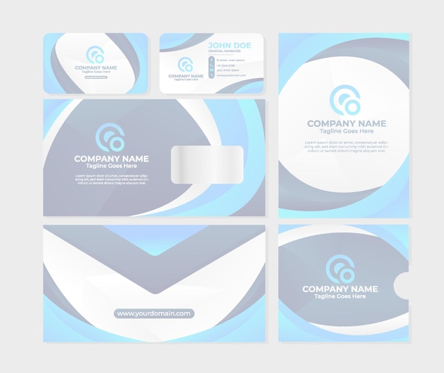 Colección de kits de papelería para la industria empresarial