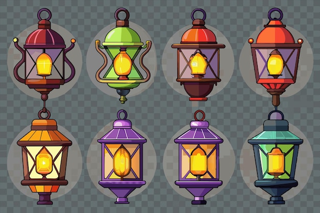 una colección de lámparas de colores con las palabras cita la palabra cita en la parte inferior
