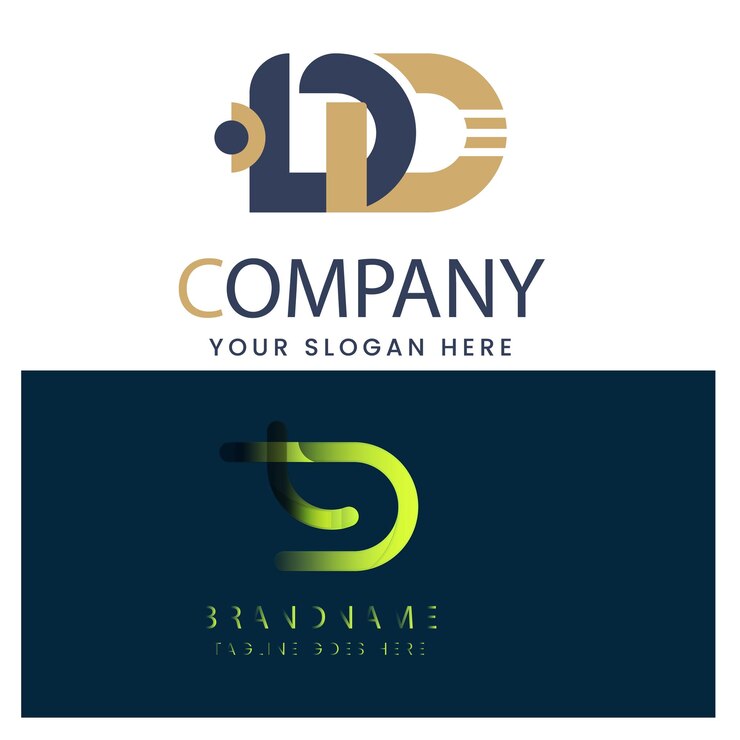 Vector colección de la letra d de la tecnología plantilla de diseño del logotipo símbolo de iniciales para la creación de empresas arti