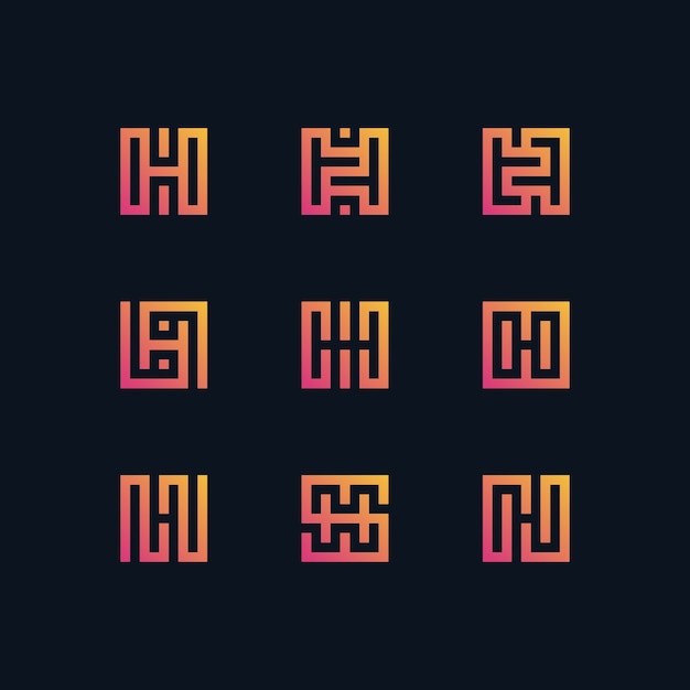Colección letra h logo