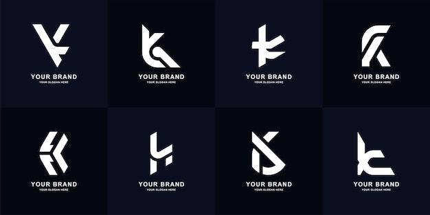 Colección letra k diseño de logotipo de monograma