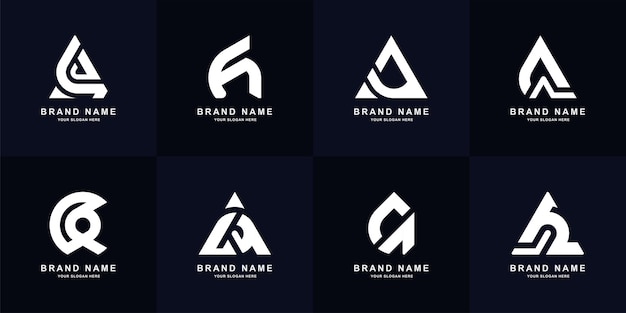 Colección letra A o diseño de logotipo de monograma AA