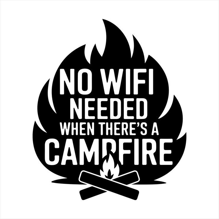 Vector colección de letras de diseño svg para camping