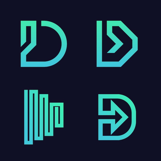 Colección de letras logo moderno