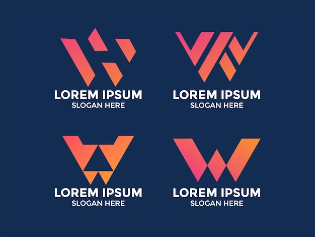 colección de letras minimalistas y logotipos