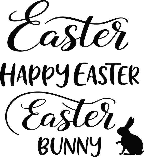 Colección de letras de Pascua imágenes vectoriales escritas a mano