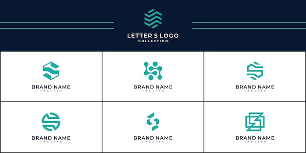 Colección de letras S del logotipo inspiración inicial del logotipo