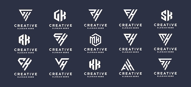 Colección lettermark logo branding