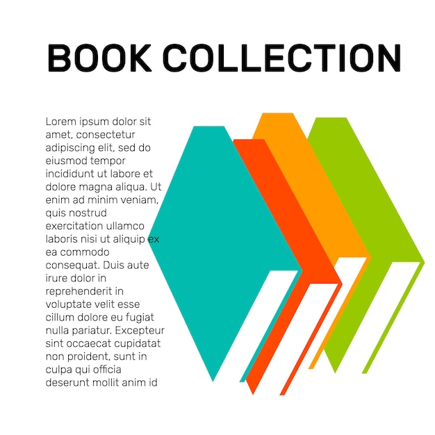Colección de libros coloridos aislados vector logo escuela logotipo educación símbolo estudiar elemento