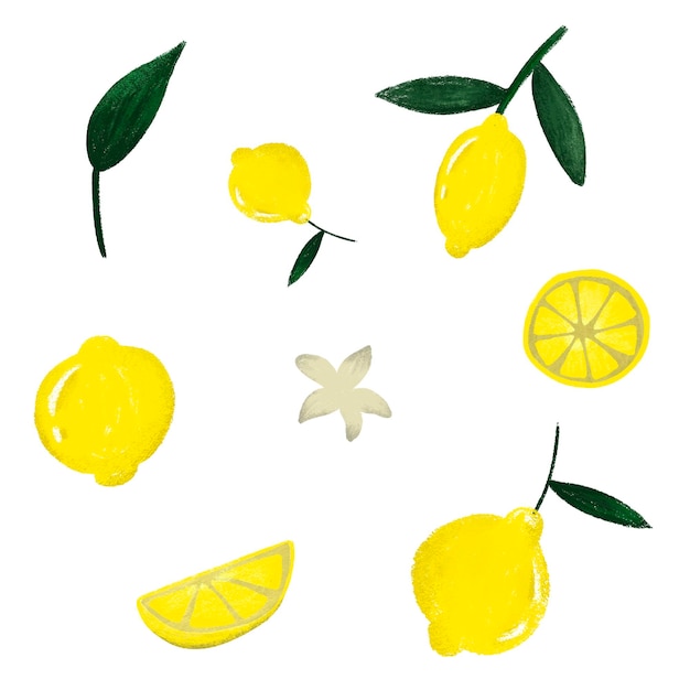 colección de limones para el clip art