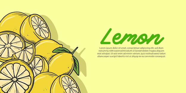 Vector colección de limones de frutas planas