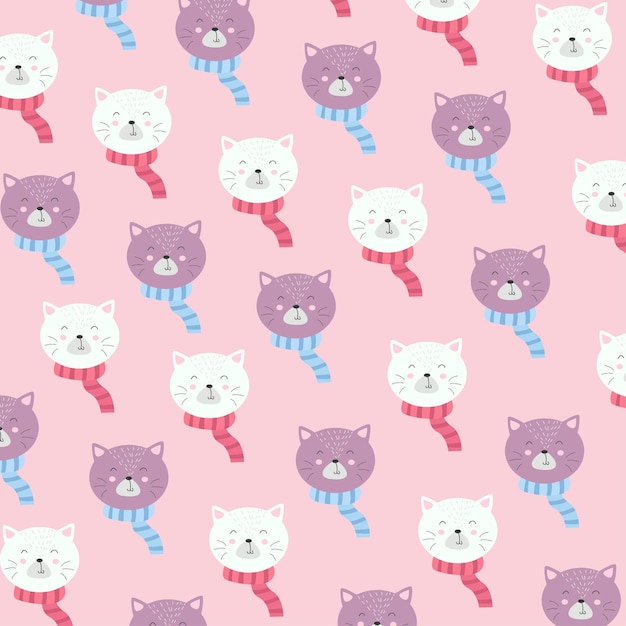 Colección de lindos patrones de animales adecuados para el diseño textil