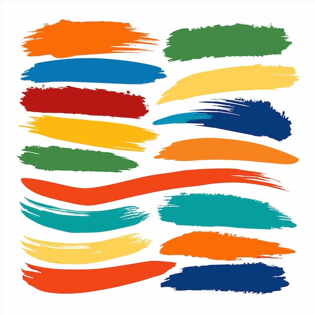una colección de líneas coloridas con diferentes colores y formas