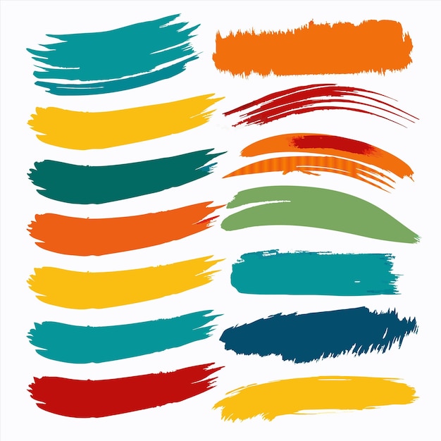 una colección de líneas de diferentes colores con diferentes colores