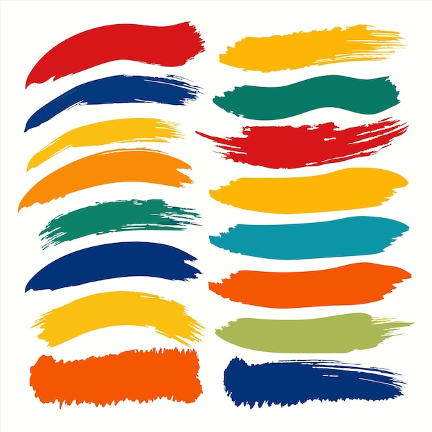 una colección de líneas de diferentes colores con diferentes colores