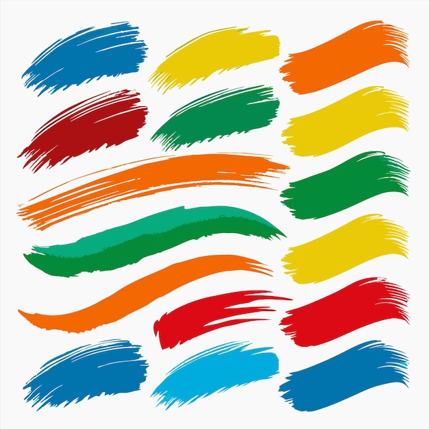 una colección de líneas de diferentes colores con diferentes colores