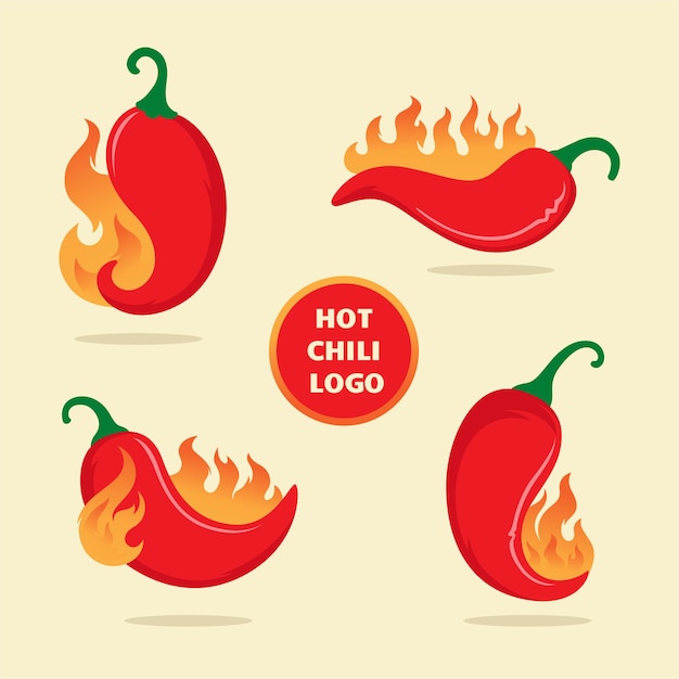 Colección de logo de hot chili